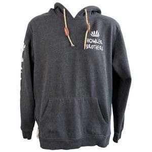 Howler Bros Mens Pull Over Hoodie‎ White Icons Size M Outdoors Camp Bonfire Hike